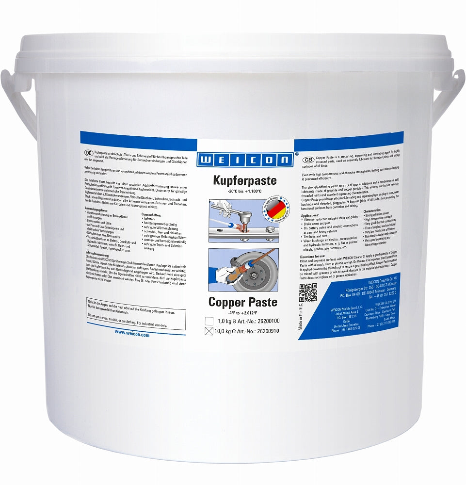 COPPER PASTE KP 10000 10 KG WEICON , Price per PIECE , Country Of Origin : DE , HS Code: 27101999 , Net Weight: 10 , IMPA - 450892 - ISSA