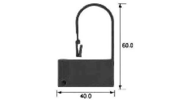 Steel cable lock seal 300mm numbered, Price Per set , IMPA 471792, Weight: 0.05Kg, HS Code 39235090, Origin CN