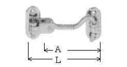 CABIN DOOR HOOK 200mm BRASS-CHROMIUM PLATED, Price for 1, IMPA 490532, ISSA 3717100, Weight 0.19Kg HS Code:  83024900 Origin:  INDIA