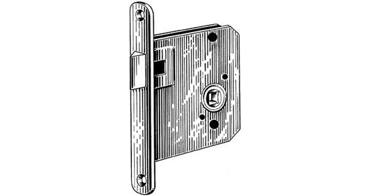 MORTISE LATCH RIGHT HAND BRASS  (backset 55mm), Price for 1, IMPA 492106, ISSA 3720008, Weight 0.44Kg HS Code:  83014019 Origin:  GERMANY
