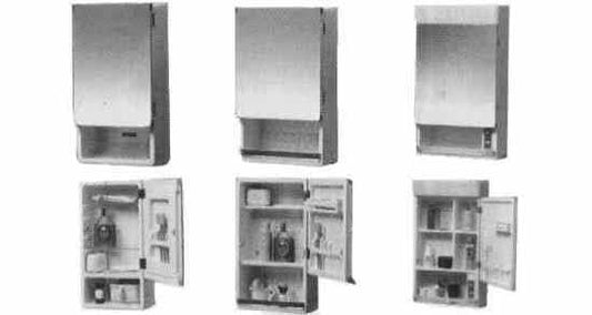 MEDICINE CABINET 3 MIRRORED GLASS DOORS & 2X 25W RAMO 59 X 51 X 16 CM LAMPS NOT INCLUDED E14 FITTING PVC WATERLINE , Price per PIECE , Country Of Origin : DE , HS Code: 94039090 , Net Weight: 7 , IMPA - 530468 - 531912 - ISSA  - 3911001