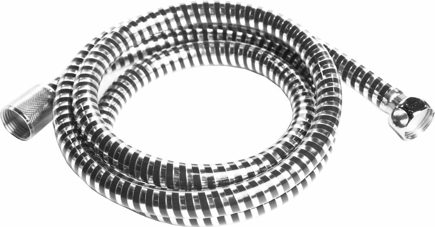 SHOWER HOSE FLEXIBLE CHROME BSP 1/2" x 150cm, Price for 1, IMPA 531825, ISSA 3907100, Weight 0.21Kg HS Code:  39269097 Origin:  CHINA