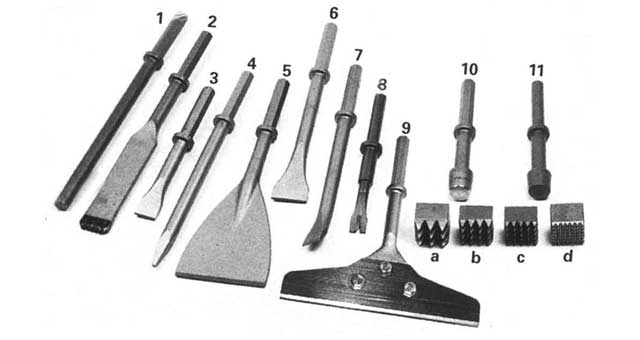 Spare Chisel for Pneumatic Chisel Hammer MH23K, Joint Chisel, Price Per PCE, HS-Code 8467920000, Origin CH, IMPA 590554, Weight 0.6Kg, VON-ARX, Quality A