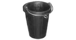 TANK BUCKET RUBBER WITH COPPER HANDLE cap.20 litre, Price for 1, IMPA 590612, ISSA , Weight 2.00Kg HS Code:  40169997 Origin:  CHINA