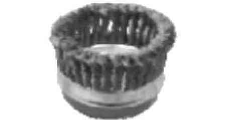 TWISTED KNOT WIRE CUP BRUSH 120mm  threaded nut 5/8"UNC, Price for 1, IMPA 591295, ISSA 5508405, Weight 0.86Kg HS Code:  96035000 Origin:  CHINA