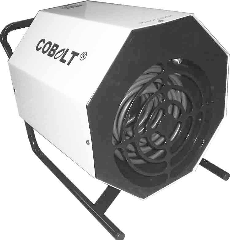 TETRA EH-20A, Industrial electric fan heater, 230V 50/60 Hz, 2 kW, IP24, Euro plug, Square model, Price Per PCE, HS-Code 8516299100, Origin CN, IMPA 591531, Weight 3.5Kg, TETRA, Quality B