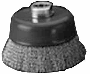 Wire Cup Brush, standard/crimped, 75 mm dia, nut 5/8" thread, steel, Price Per PCE, HS-Code 9603500000, Origin CN, IMPA 591949, Weight 0.198Kg, TETRA, Quality B