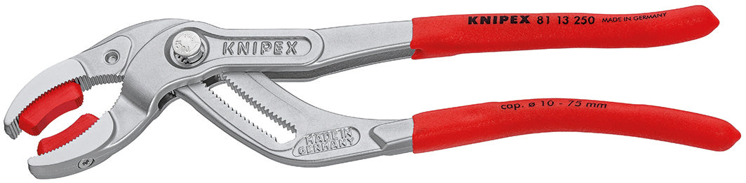 PLIER GRIPPING WITH PLASTIC JAWS  cap.10-70mm KNIPEX, Price for 1, IMPA 611636, ISSA , Weight 0.29Kg HS Code:  82032000 Origin:  GERMANY