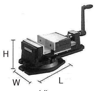 MILLING MACHINE VICE 160mm WITH SWIVEL BASE, Price for 1, IMPA 613748, ISSA , Weight 43.00Kg HS Code:  82057000 Origin:  CHINA