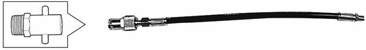 Flexible Extension Hose, pin type, male thread PT 1/8, length 360 mm, Price Per PCE, HS-Code 4009310000, Origin CN, IMPA 617680, Weight 0.087Kg, TETRA, Quality B