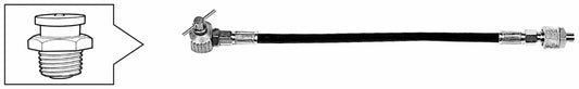 Flexible Extension Hose, button head type, male thread PT 1/8, length 370 mm, Price Per PCE, HS-Code 4009310000, Origin CN, IMPA 617681, Weight 0.101Kg, TETRA, Quality B
