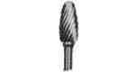 Carbide rotary bur, flame shape end (G58), shank 6 mm, blade 12.7 mm, length 77 mm, Price Per PCE, HS-Code 8207909100, Origin DE, IMPA 632558, Weight 0.052Kg, Klingspor, Quality A