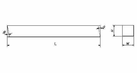 TOOL BIT High Speed Steel SQUARE  10x10x150mm, Price for 1, IMPA 632612, ISSA 5752900, Weight 0.12Kg HS Code:  82078019 Origin:  GERMANY
