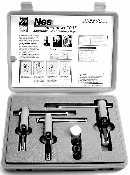 THREAD REPAIR TOOL SET COMBI int.8-32mm/ext.4-38mmNES, Price for 1, IMPA 633338, ISSA 5904862, Weight 2.04Kg HS Code:  82059090 Origin:  ISRAEL