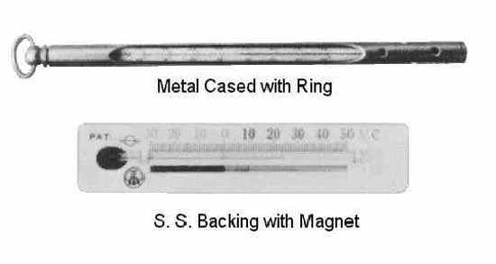 THERMOMETER WITH MAGNET FOR REFRIGERATOR USE  -50/+50 C, Price for 1, IMPA 651716, ISSA , Weight 0.20Kg HS Code:  90251980 Origin:  NETHERLANDS