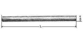 THREADED ROD M10 x 100cm DIN 975-STEEL 8.8 ZINC, Price for 1, IMPA 692026, ISSA , Weight 0.50Kg HS Code:  73181541 Origin:  NETHERLANDS