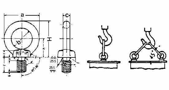 EYE BOLT M16 DIN 580-STEEL ZINC PLATED, Price for 1, IMPA 692204, ISSA 6500914, Weight 0.28Kg HS Code:  73181900 Origin:  CHINA