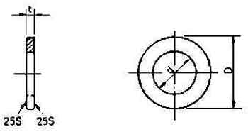 PLAIN ROUND WASHER M42 STEEL, Price for 100, IMPA 694801, ISSA 6518000, Weight 0.18Kg HS Code:  73182200 Origin:  NETHERLANDS