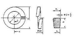 SPRING LOCK WASHER M8 DIN 127B-STAINLESS STEEL A4, Price for 100, IMPA 695236, ISSA 6518404, Weight 0.01Kg HS Code:  73182100 Origin:  NETHERLANDS