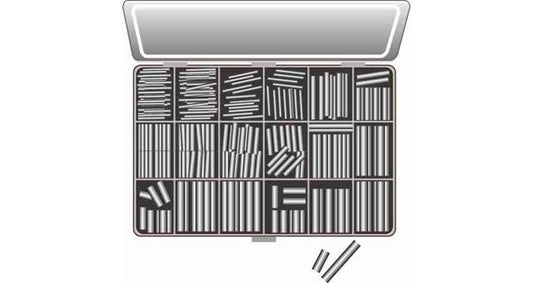 DOWEL PIN KIT-TAPERED TYPE STEEL 2-6mm  (365pcs), Price for 1, IMPA 695652, ISSA , Weight 0.89Kg HS Code:  73182400 Origin:  NETHERLANDS