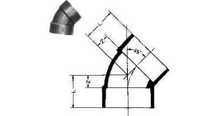 ELBOW 45degr PVC 40mm FOR DRAIN, Price for 1, IMPA 732802, ISSA 6707002, Weight 0.10Kg HS Code:  39174000 Origin:  NETHERLANDS