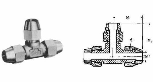 FLARED TEE UNION BRASS  for tube 1/2", Price for 1, IMPA 733778, ISSA , Weight 0.21Kg HS Code:  74122000 Origin:  CHINA