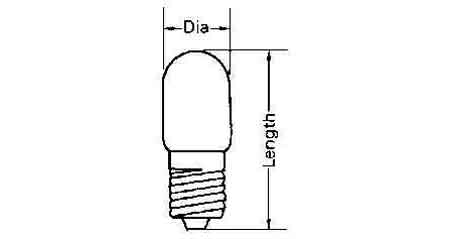PILOT LAMP E12, 12V 5W 16X45MM, Price Per PCE, IMPA 790541, ISSA , KERGER NR. - EC Nr - Kloska2 , Origin CN, HS CODE 85392290