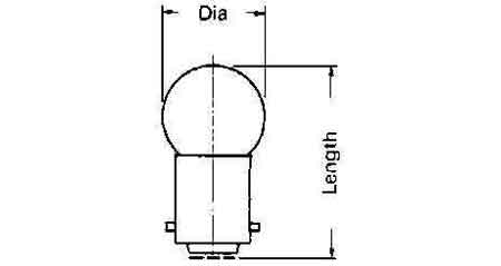PILOT LAMP BA15D, 12V 10W 18X35MM, Price Per PCE, IMPA 790797, ISSA , KERGER NR. - EC Nr - Kloska2 , Origin CN, HS CODE 85392930