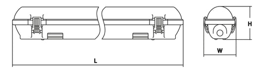 LED FIXTURE IP65 110-240V 50/60HZ 1X10WATT 6500K DAYLIGHT 655X89X92MM, Price Per PCE, IMPA 791889, ISSA , KERGER NR. - EC Nr - Kloska2 108934 , Origin , HS CODE 85393110