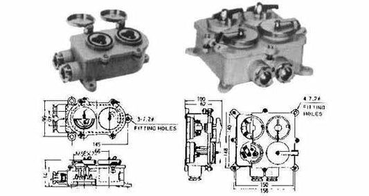 RECEPTACLE TWIN WATERTIGHT, 3PIN W/SWITCH SYNTHETIC RESIN, Price Per PCE, IMPA 792832, ISSA 7341115, KERGER NR. - EC Nr - Kloska2 747140 184402 , Origin CN, HS CODE 85366990