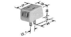 RECEPTACLE 2-FLAT PIN 3-WAY, WITH ONE WAY PLUG, Price Per PCE, IMPA 792981, ISSA 7339705, KERGER NR. - EC Nr - Kloska2 385298 179630 , Origin CN, HS CODE 85366990