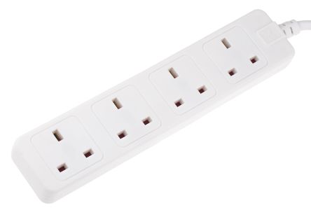 RECEPTACLE 4WAYS BRITISH PLUG, 3 FLAT PINS W/5MTR CORD, Price Per PCE, IMPA 792990, ISSA , KERGER NR. - EC Nr - Kloska2 , Origin CN, HS CODE 85366990