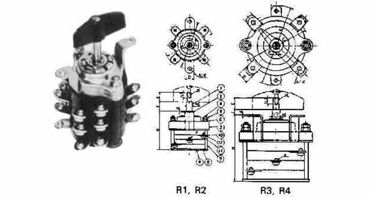 SWITCH ROTARY SC6H46 4-POLE 63A, Price Per PCE, IMPA 793054, ISSA , KERGER NR. - EC Nr - Kloska2 383010 188202 , Origin CN, HS CODE 85365019