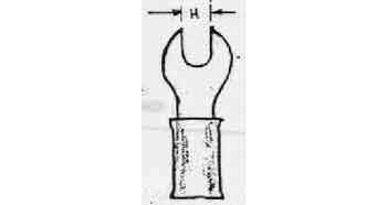 INSULATED FORK TERMINAL RED M3.5, Price Per PCE, IMPA 794541, ISSA , KERGER NR. - EC Nr - Kloska2 , Origin CN, HS CODE 85444920