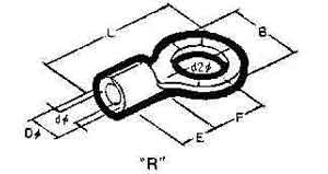 CABLE SHOE CLAMPING TYPE R-TG, NOMINAL SIZE M8 5.5MM, Price Per PCE, IMPA 794661, ISSA , KERGER NR. - EC Nr - Kloska2 , Origin CN, HS CODE 85444920