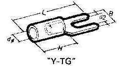 CABLE SHOE CLAMPING TYPE Y-TG, NOMINAL SIZE M5 1.5MM2, Price Per PCE, IMPA 794683, ISSA , KERGER NR. - EC Nr - Kloska2 , Origin CN, HS CODE 85444920