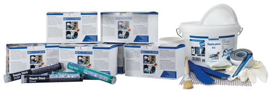 PLASTIC STEEL EMERGENCY REPAIR KIT I REPAIR AND MAINTENANCE KIT WEICON , Price per SET , Country Of Origin : DE , HS Code: 39073000 , Net Weight: 5.72 , IMPA - 812907 - ISSA  - 7554000