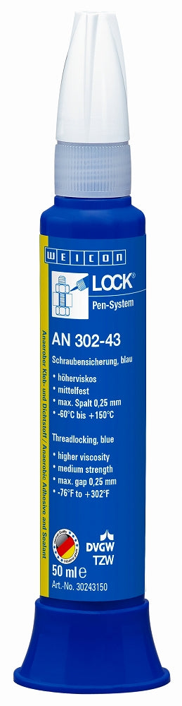 ADHESIVE THREADLOCKER bottle 50cc  LOCTITE 243, Price for 1, IMPA 812913, ISSA , Weight 0.05Kg HS Code:  35061000 Origin:  GERMANY