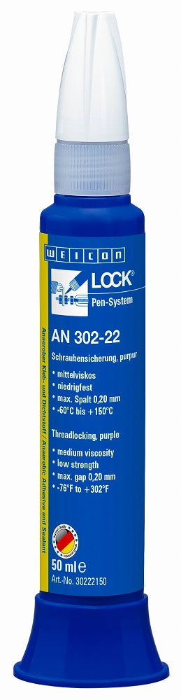 ADHESIVE THREADLOCKER bottle 50cc  LOCTITE 222, Price for 1, IMPA 815202, ISSA , Weight 0.08Kg HS Code:  35061000 Origin:  GERMANY