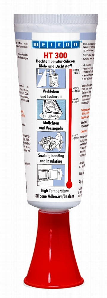 Weicon Silicone HT 300 (+280 C) 85 Ml, IMPA 815282, Price Per PCE, HS-Code 3214900000, Origin DE, IMPA 815282, Weight 0.13Kg, Weicon, Quality A