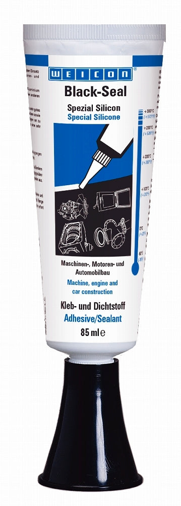 SILICONE HIGH TEMPERATURE BLACK-SEAL SPECIAL SILICONE -60 TO +300 °C 85 ML WEICON , Price per PIECE , Country Of Origin : DE , HS Code: 38140090 , Net Weight: 0.09 , IMPA - 815284 - ISSA  - 7563424